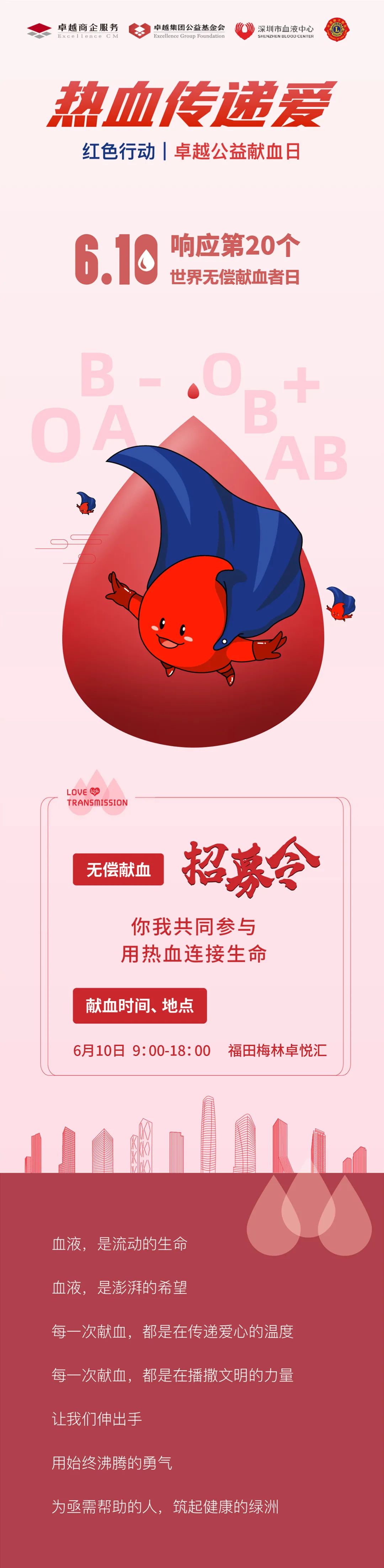 鸿运国际 - 红色行动丨爱涌鹏城 公益献血招募！